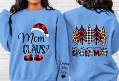 Lofaris Mom Claus Merry Christmas Tree Custom Sweatshirt