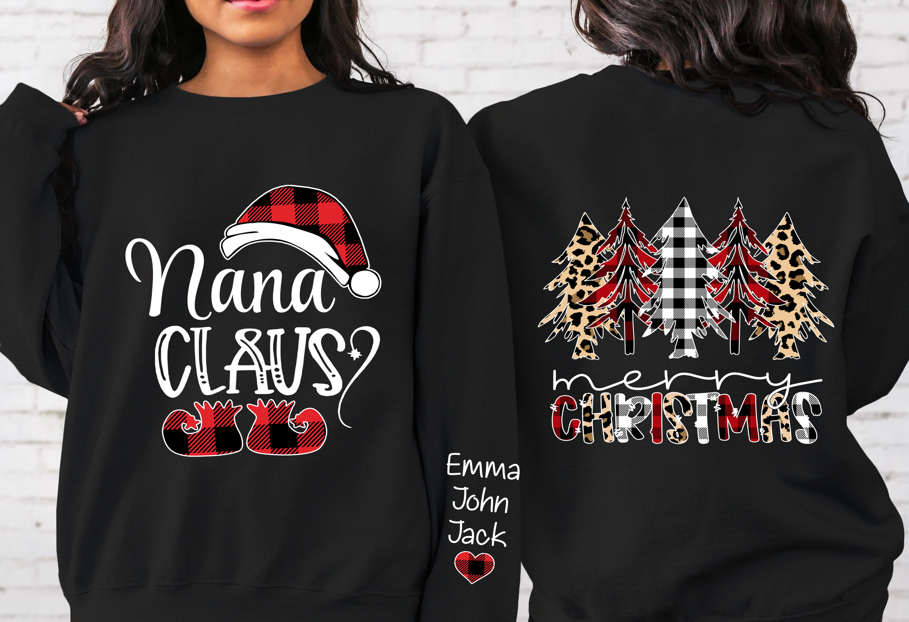Lofaris Mom Claus Merry Christmas Tree Custom Sweatshirt