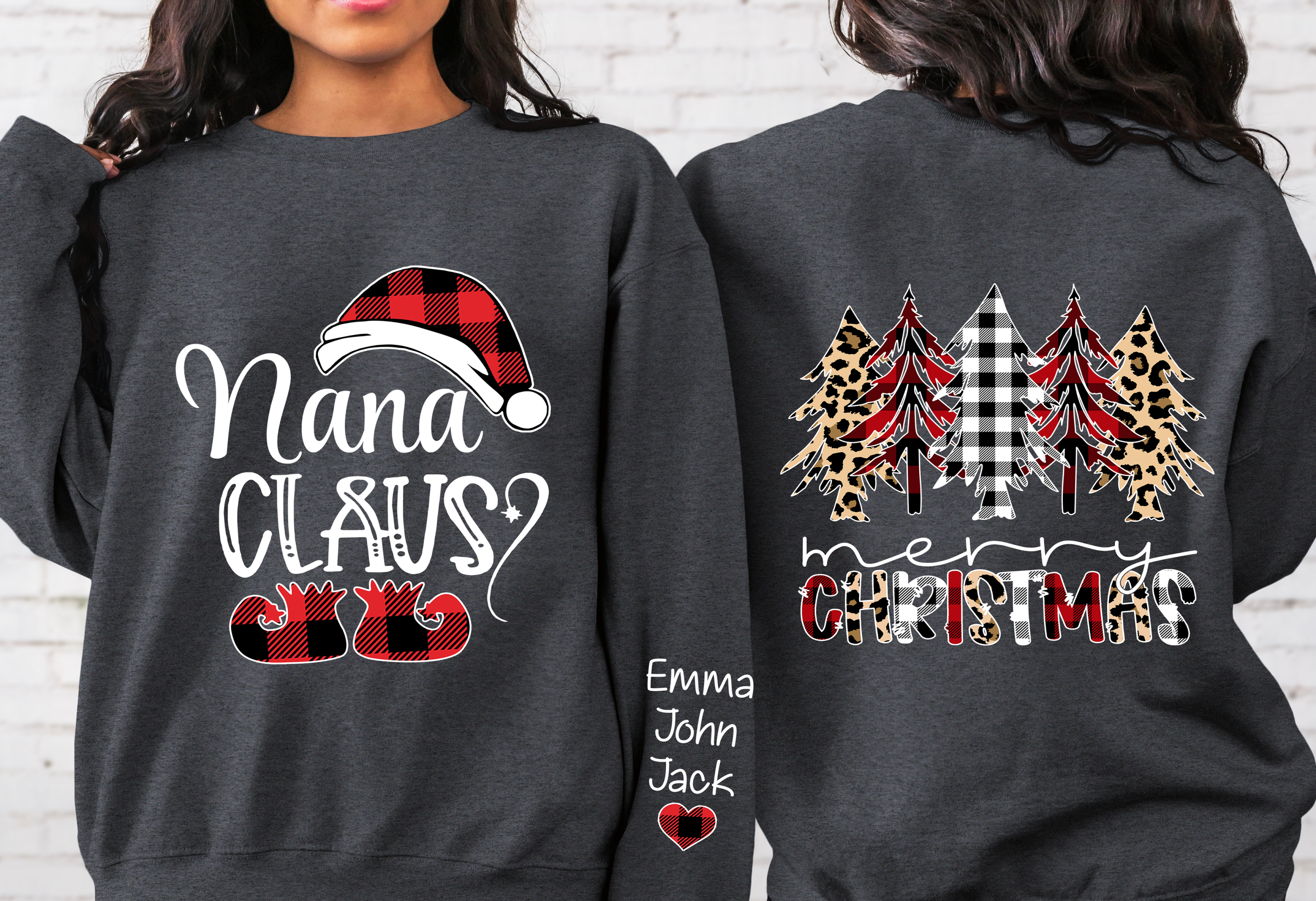 Lofaris Mom Claus Merry Christmas Tree Custom Sweatshirt
