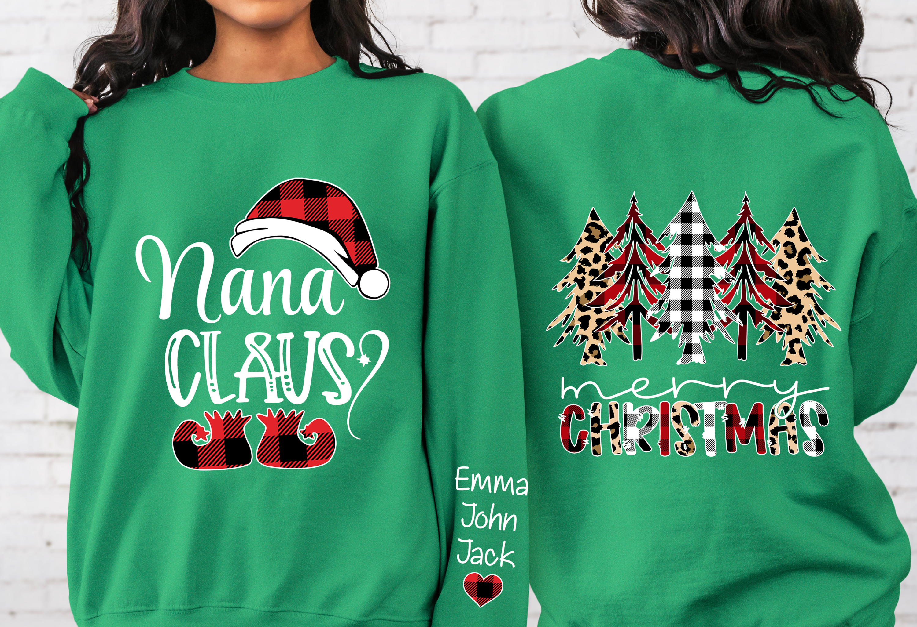 Lofaris Mom Claus Merry Christmas Tree Custom Sweatshirt