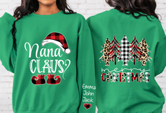 Lofaris Mom Claus Merry Christmas Tree Custom Sweatshirt