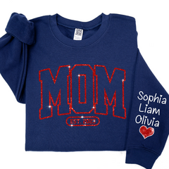 Lofaris Mom Est Red Letter Moms Day Gift Custom Sweatshirt