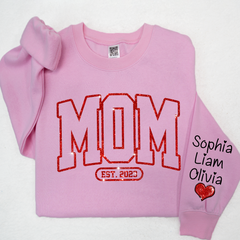 Lofaris Mom Est Red Letter Moms Day Gift Custom Sweatshirt