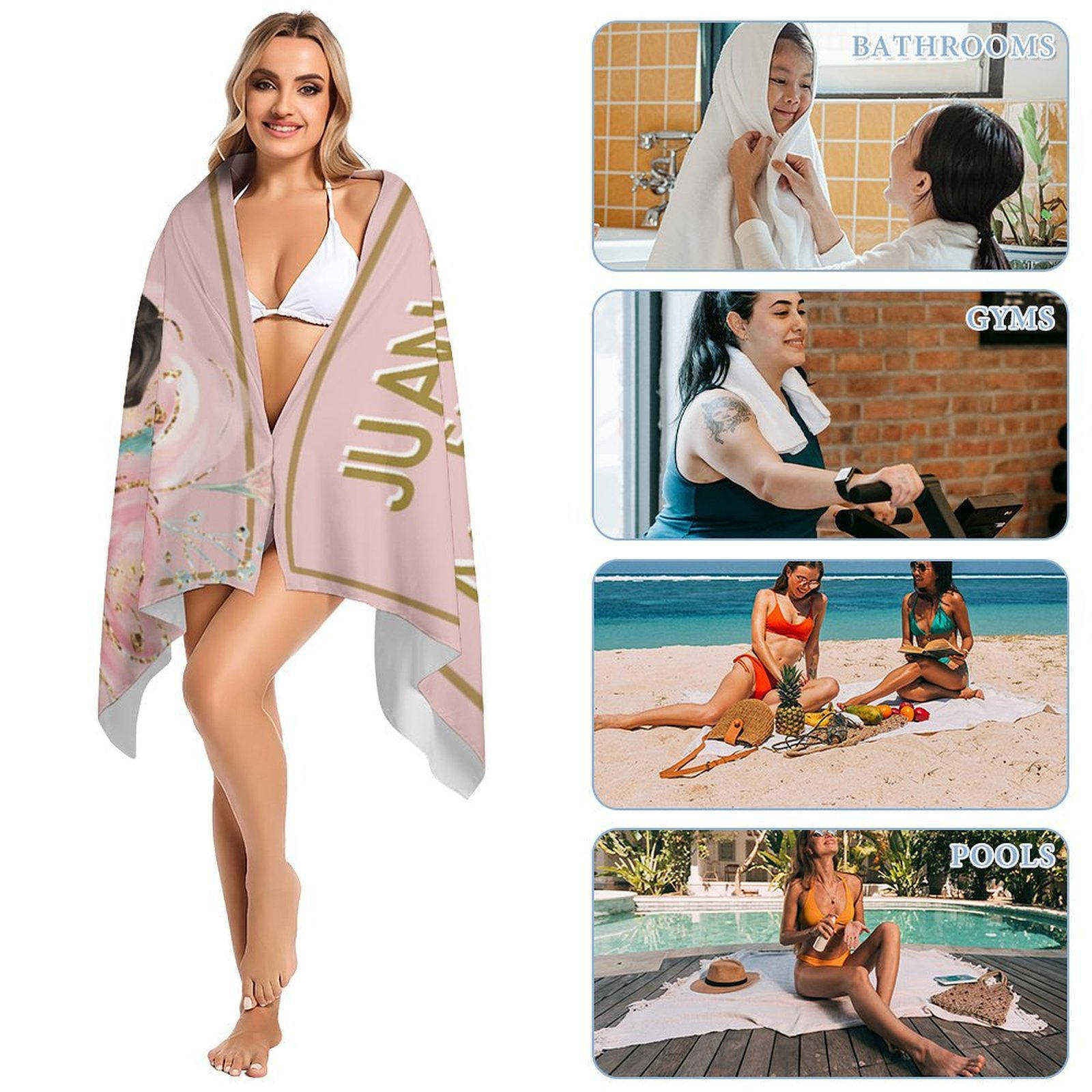 Lofaris Mom Forever Friend Custom Photo Beach Towel For Gift