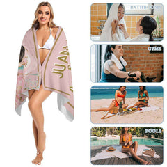 Lofaris Mom Forever Friend Custom Photo Beach Towel For Gift