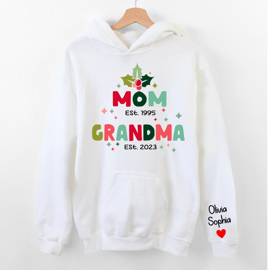Lofaris Mom Grandma Maple Christmas Customized Gift Hoodie