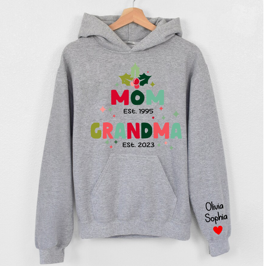 Lofaris Mom Grandma Maple Christmas Customized Gift Hoodie
