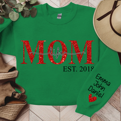 Lofaris Mom Life Est Glitter Custom With Kids Gift For TH Sweatshirt