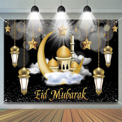 Lofaris Moon Stars Cloud Palace Bokeh Eid Mubarak Backdrop