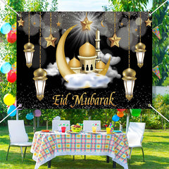 Lofaris Moon Stars Cloud Palace Bokeh Eid Mubarak Backdrop