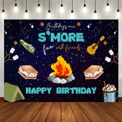 Lofaris More Fun With Friend Bonfire Night Birthday Backdrop