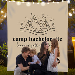 Lofaris Mountain Camp Bachelorette Party Custom Text Backdrop