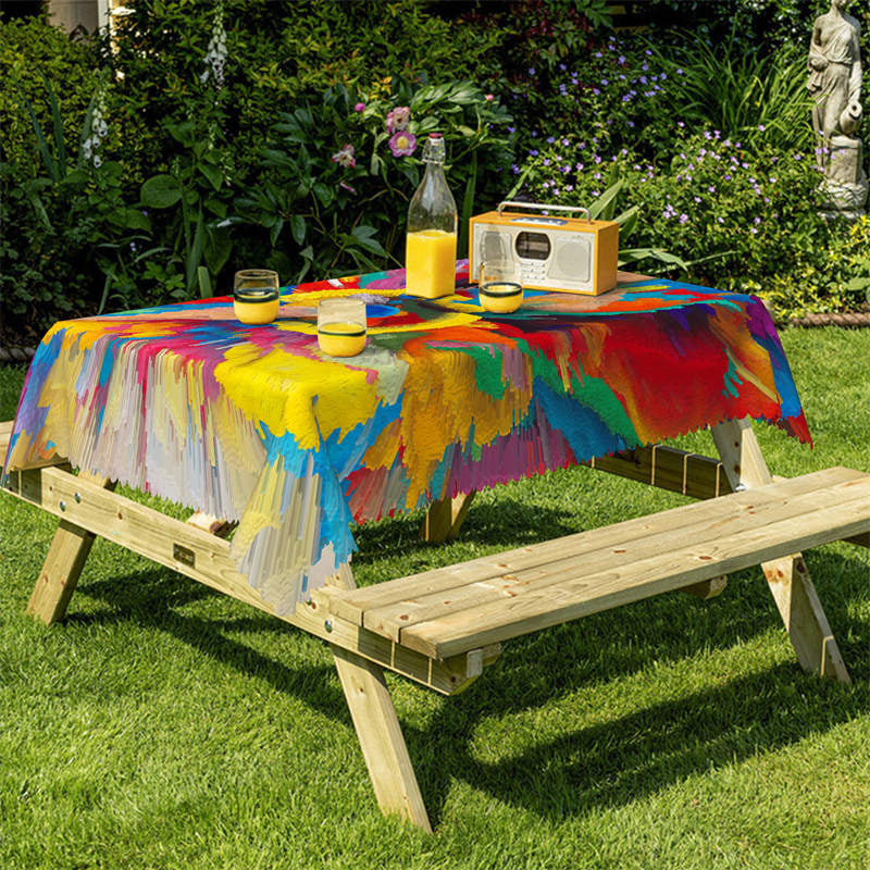 Lofaris Multicolor Artistic Dining Room Square Tablecloth