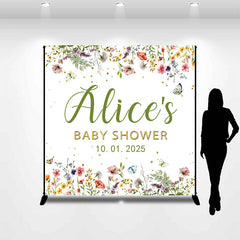 Lofaris Multicolor Bloom Flowers Custom Baby Shower Backdrop