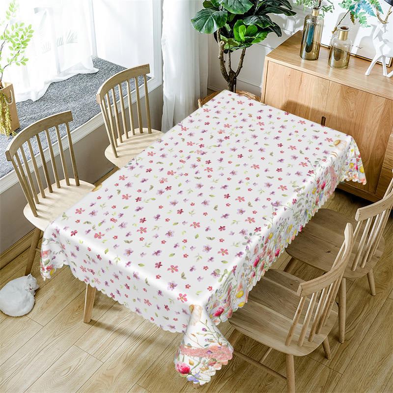 Lofaris Multicolor Flowers Botanical Rectangle Tablecloth