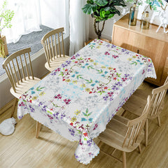 Lofaris Multicolor Flowers Decorative Rectangle Tablecloth