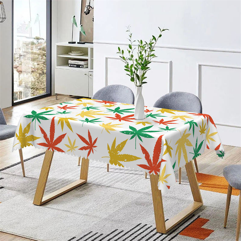 Lofaris Multicolor Maple Leaves Party Rectangle Tablecloth