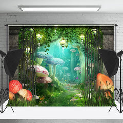 Lofaris Mushroom Pendant Lamp Leaves Spring Photo Backdrop