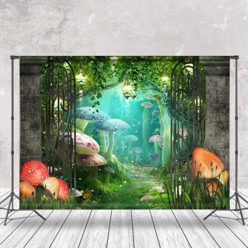 Lofaris Mushroom Pendant Lamp Leaves Spring Photo Backdrop