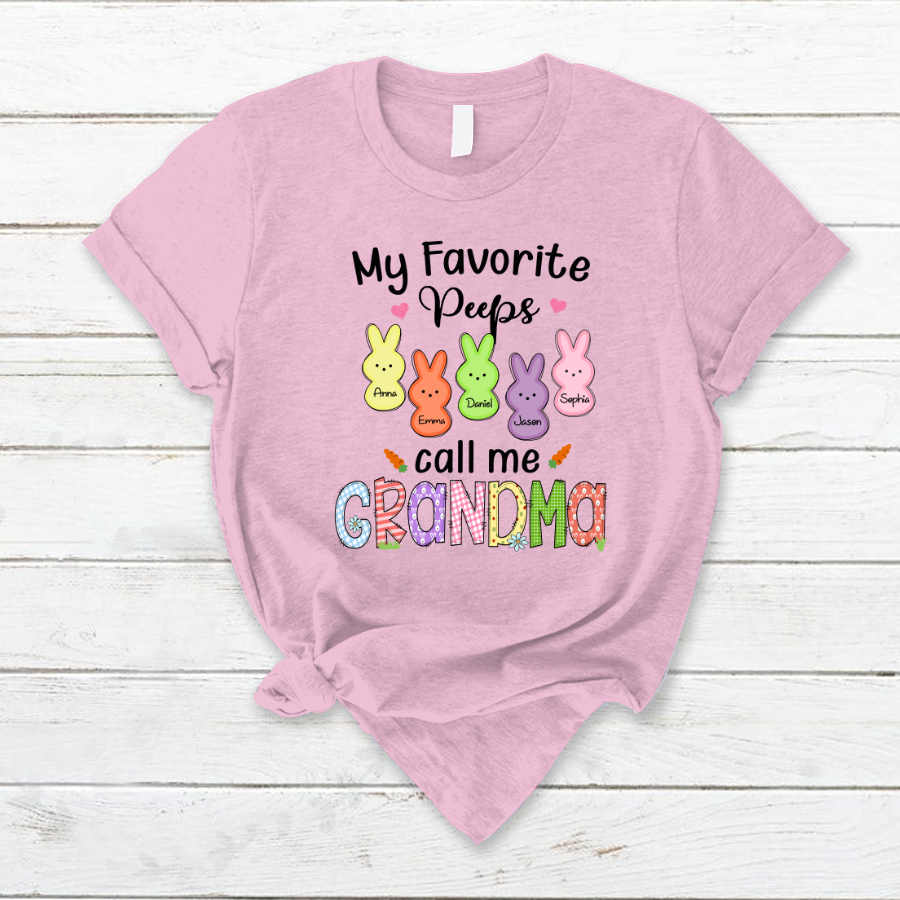 Lofaris My Favorite Peeps Grandma Kids Easter T-Shirt