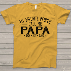Lofaris My Favorite People Call Me Papa Kids Custom T-Shirt