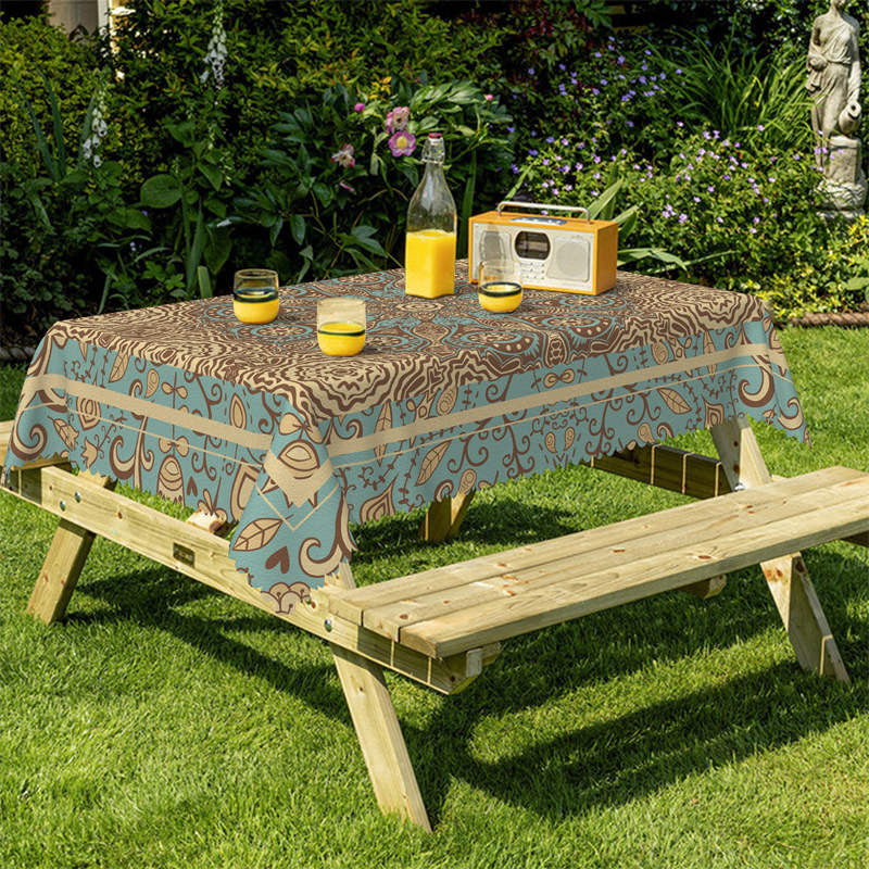 Lofaris Mysterious Totem Pattern Rectangle Tablecloth