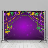 Lofaris Mystical Purple Masks Masquerade Dance Party Backdrop
