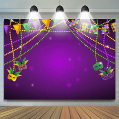 Lofaris Mystical Purple Masks Masquerade Dance Party Backdrop
