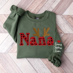 Lofaris Personalized Nana Christmas Custom And Kids Grandma Gift TH Sweatshirt