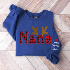 Lofaris Personalized Nana Christmas Custom And Kids Grandma Gift TH Sweatshirt