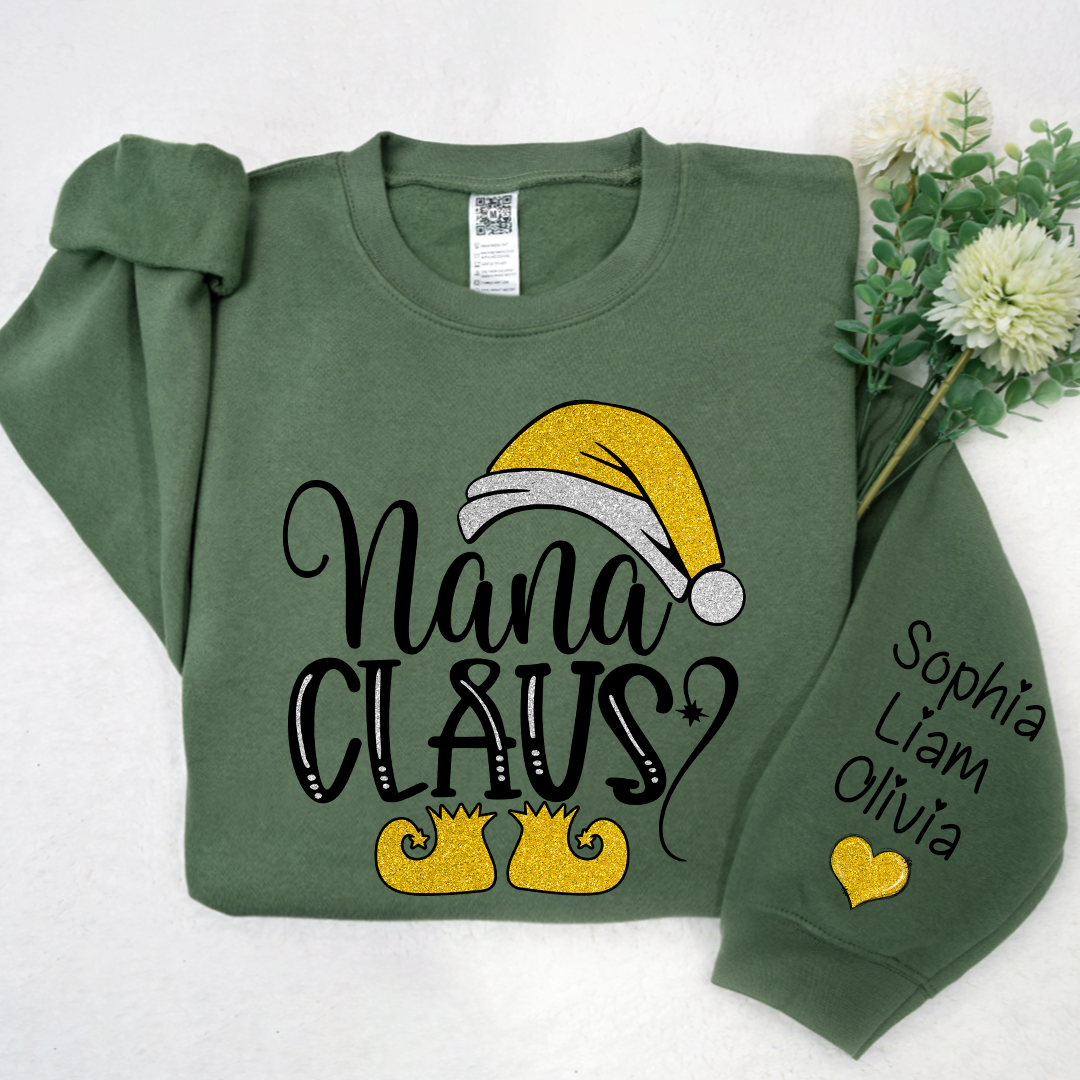 Lofaris Sparkling Merry Christmas Nana Claus And Kids LTP01