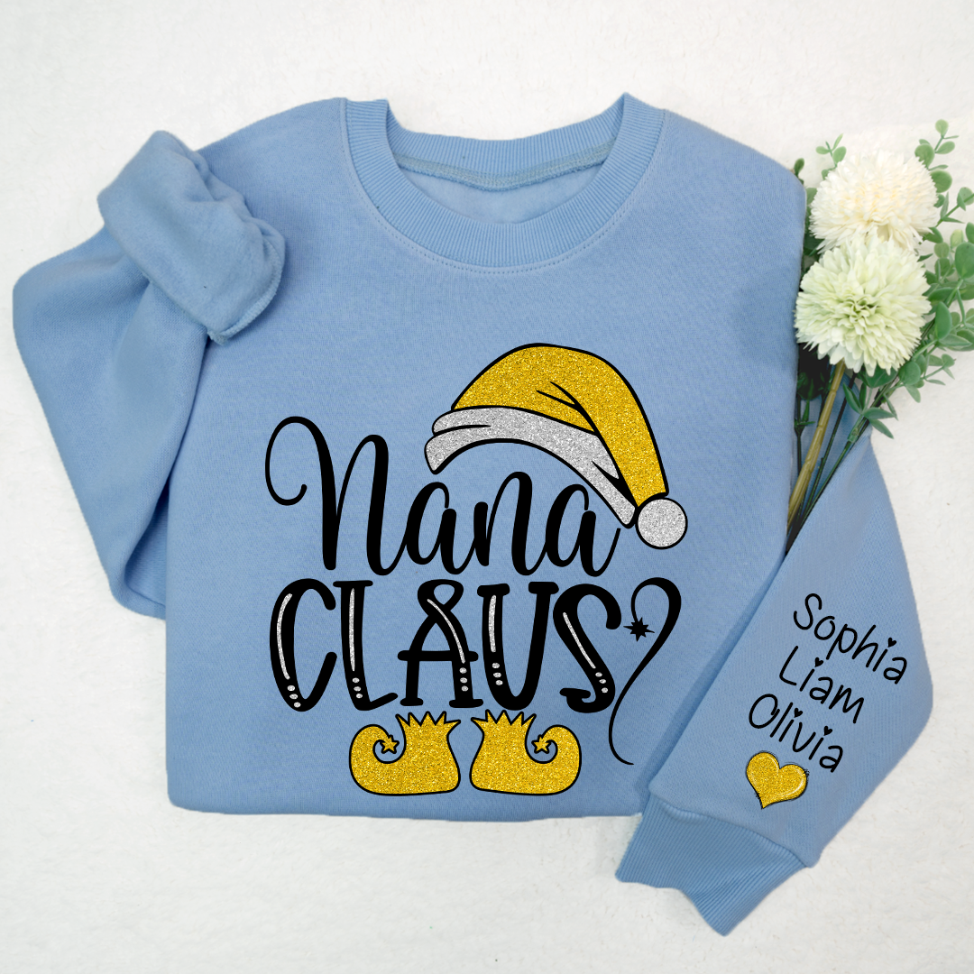 Lofaris Sparkling Merry Christmas Nana Claus And Kids LTP01