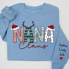 Lofaris Nana Claus Merry Christmas And Grandkids Sweatshirt