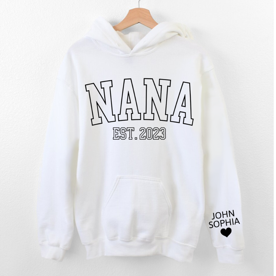 Lofaris Nana Est And Kids Personalized Name Gift Hoodie