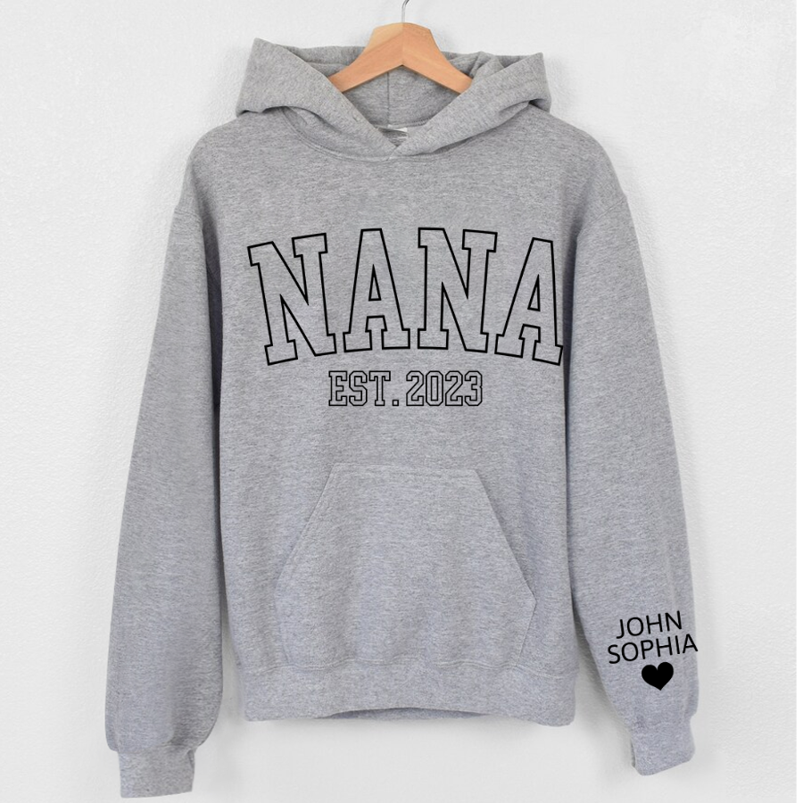 Lofaris Nana Est And Kids Personalized Name Gift Hoodie
