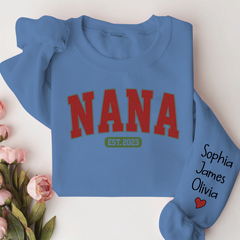 Lofaris Nana Est Grandma Custom Name Christmas Sweatshirt