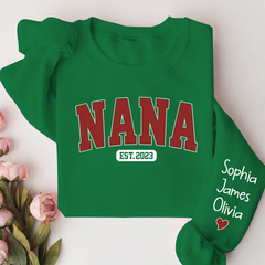 Lofaris Nana Est Grandma Custom Name Christmas Sweatshirt
