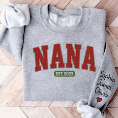 Lofaris Nana Est Grandma Custom Name Christmas Sweatshirt