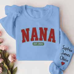 Lofaris Nana Est Grandma Custom Name Christmas Sweatshirt
