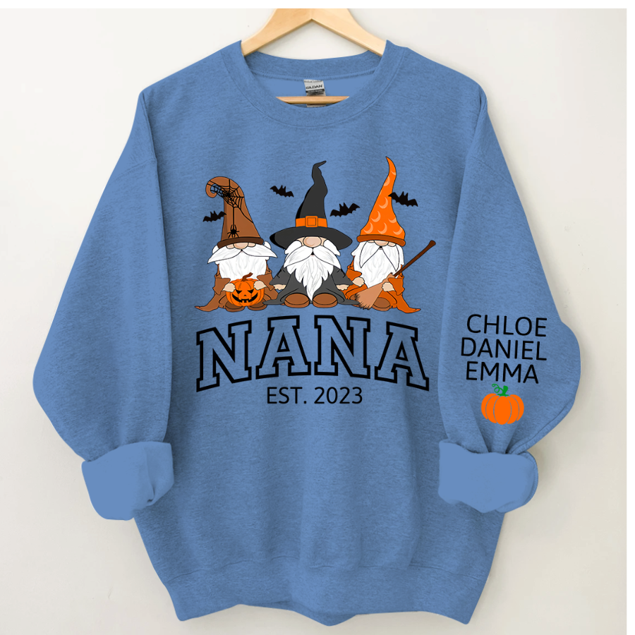 Lofaris Halloween Gnome Nana Est And Kids CTH01 Sweatshirt