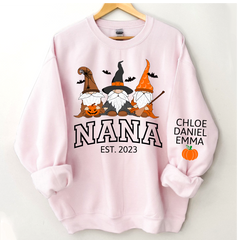Lofaris Halloween Gnome Nana Est And Kids CTH01 Sweatshirt