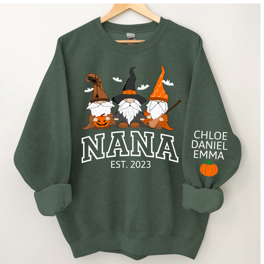 Lofaris Halloween Gnome Nana Est And Kids CTH01 Sweatshirt