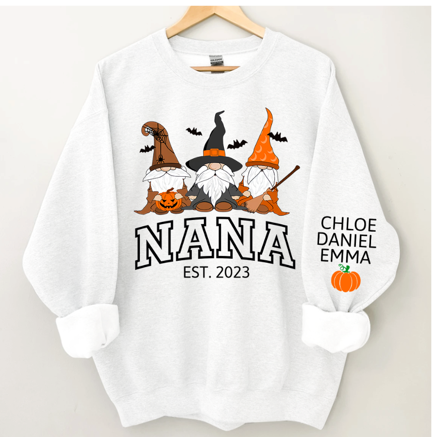Lofaris Halloween Gnome Nana Est And Kids CTH01 Sweatshirt