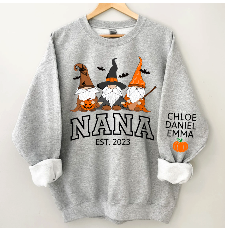 Lofaris Halloween Gnome Nana Est And Kids CTH01 Sweatshirt