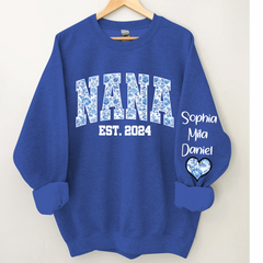 Lofaris Nana Flower Est And Grandkids Custom Sweatshirt