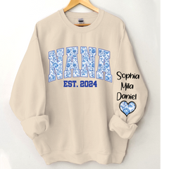 Lofaris Nana Flower Est And Grandkids Custom Sweatshirt