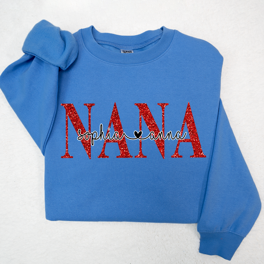 Lofaris Glitter Coating Merry Christmas Nana And Kids LTP01
