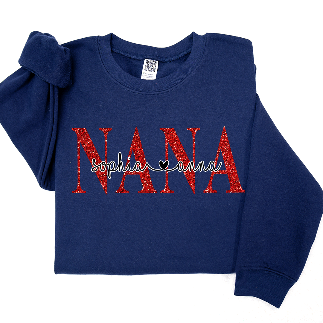 Lofaris Glitter Coating Merry Christmas Nana And Kids LTP01
