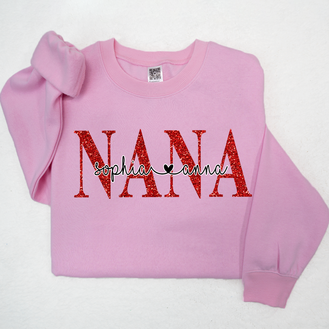 Lofaris Glitter Coating Merry Christmas Nana And Kids LTP01