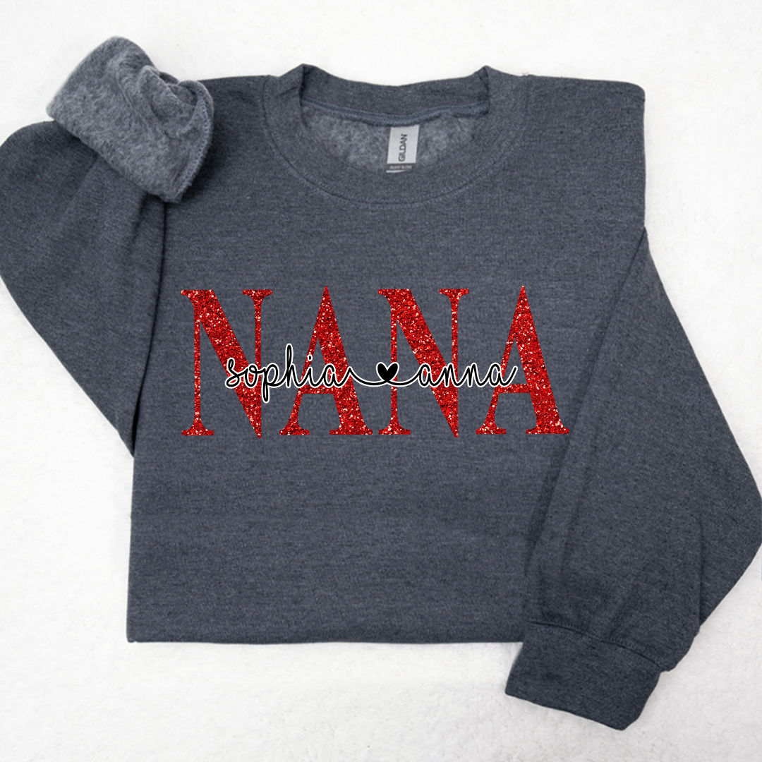 Lofaris Glitter Coating Merry Christmas Nana And Kids LTP01